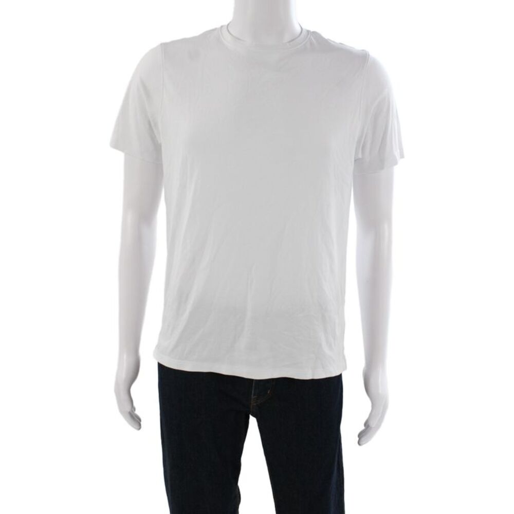 Robert Barakett Mens Basic White Pima Cotton T-Shirt Size S
